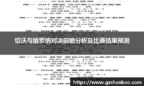 切沃与维罗纳对决前瞻分析及比赛结果预测